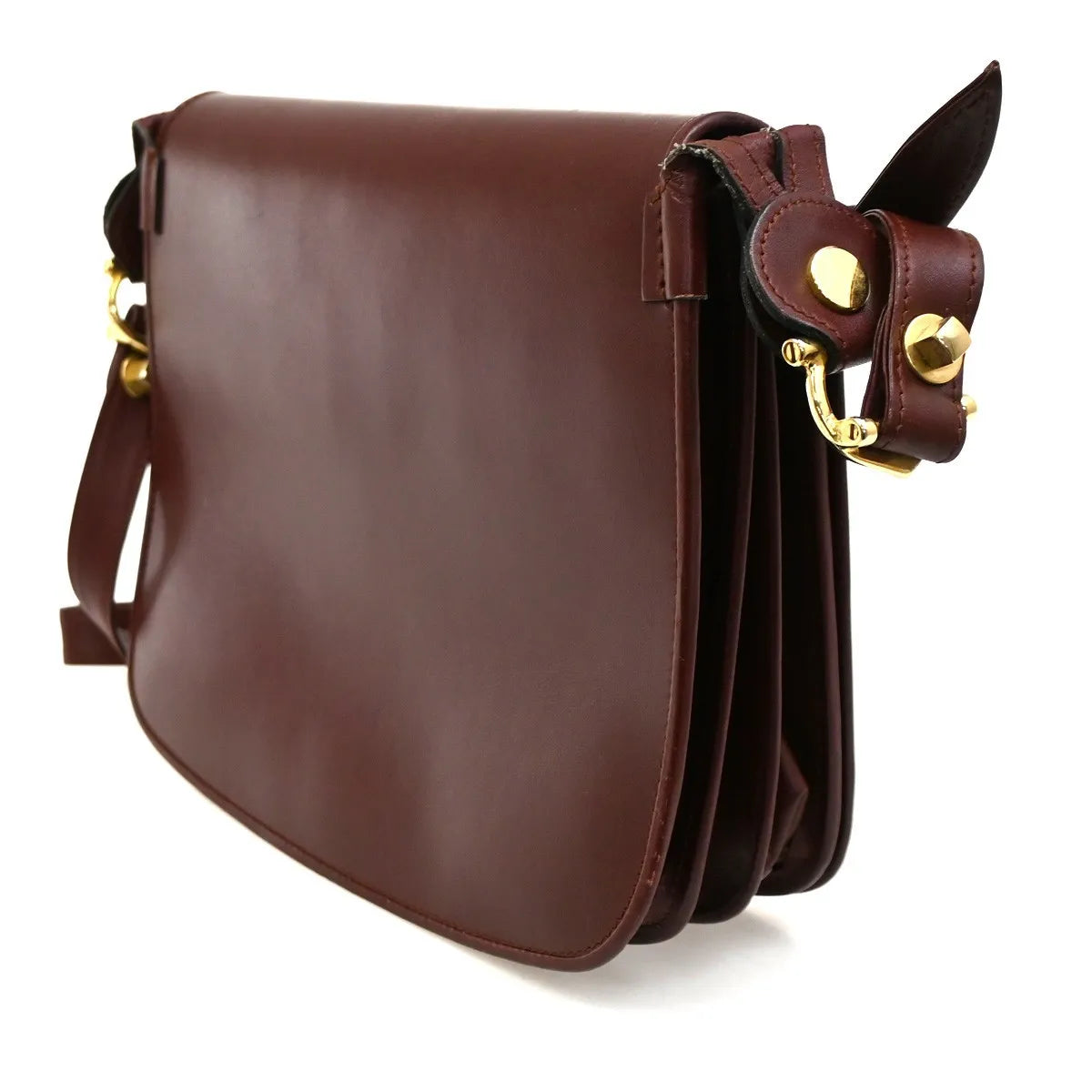 Cartier Must de Cartier Leather, Burgundy, Leather, Shoulder Bag
