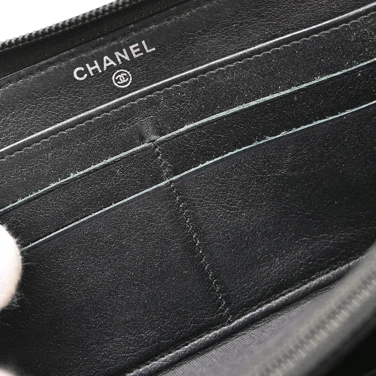 Chanel Timeless CC Zipped Calfskin, Black, Calfskin, Wallet