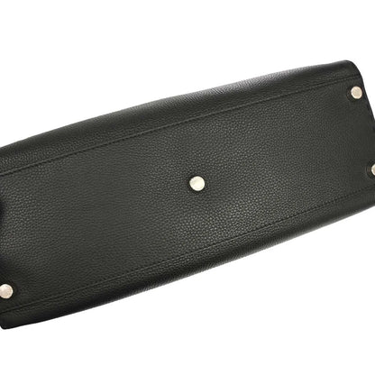 Fendi Selleria Peekaboo Fit Leather, Black, Leather, Handbag