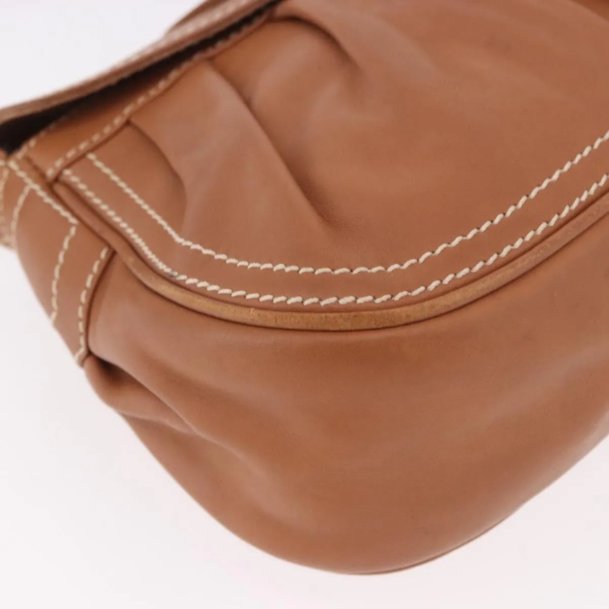 Celine Biker Boogie Satchel Leather, Brown, Leather, Shoulder Bag