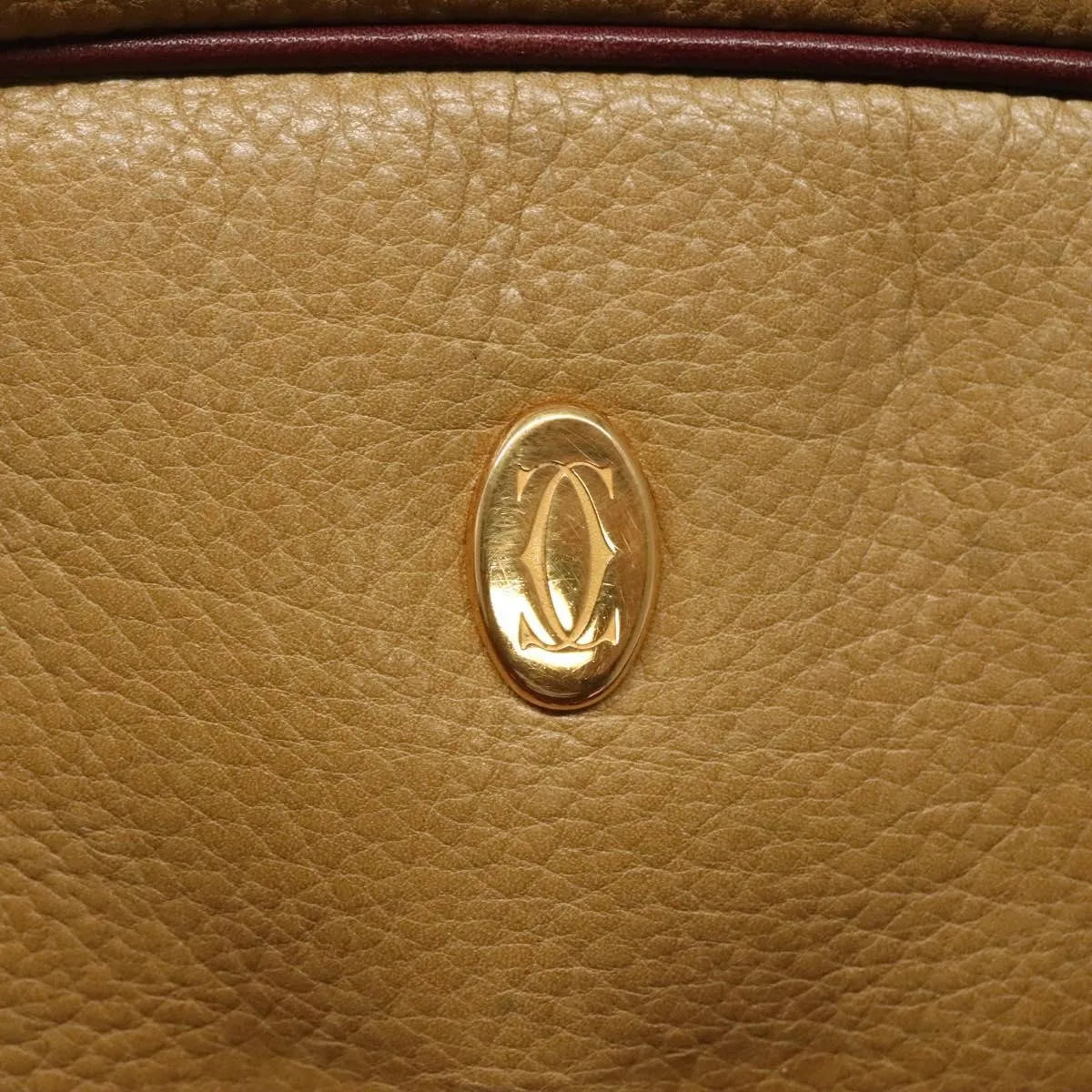 cartier Tasseled Must de Cartier Leather, Beige, Leather, Shoulder Bag