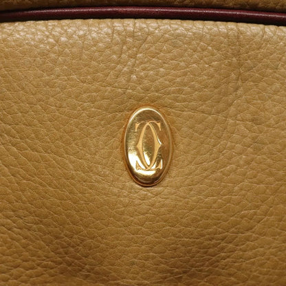 cartier Tasseled Must de Cartier Leather, Beige, Leather, Shoulder Bag