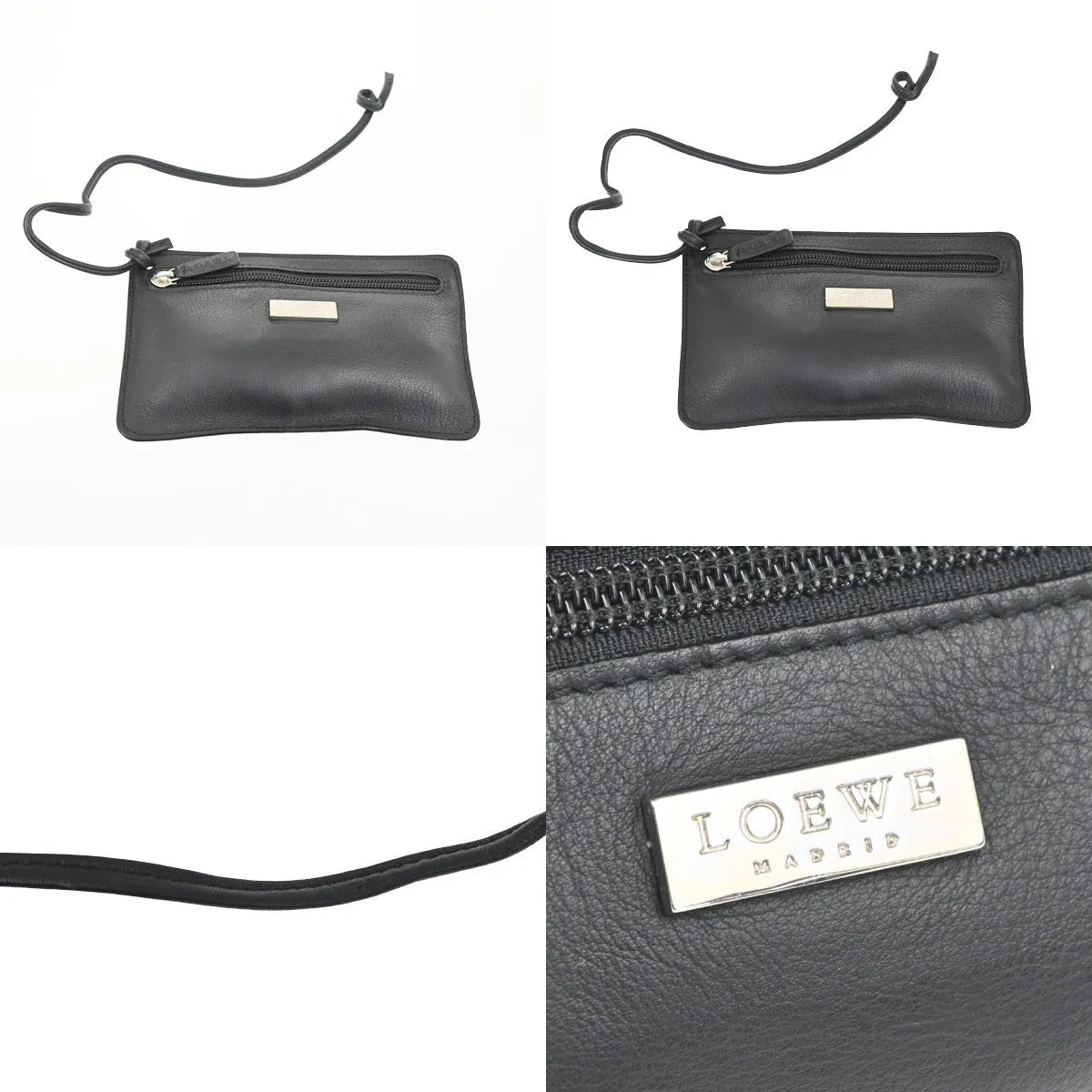 Loewe Vintage Leather, Black, Leather, Shoulder Bag