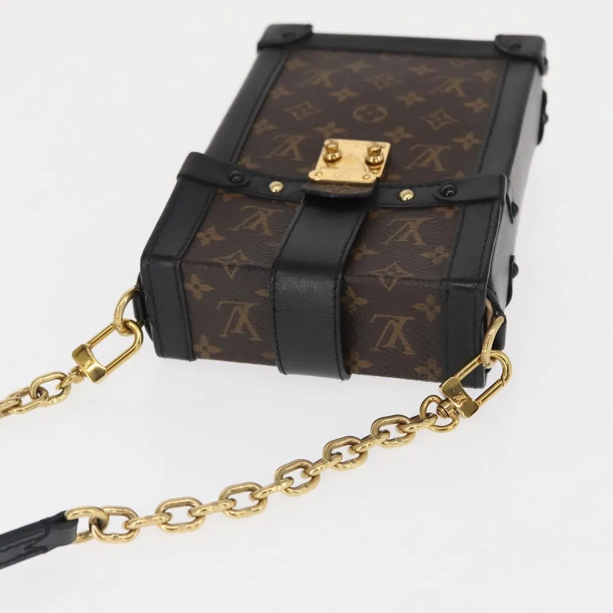 Louis Vuitton Vertical Trunk Pochette Monogram Canvas, Brown, Canvas, Clutch