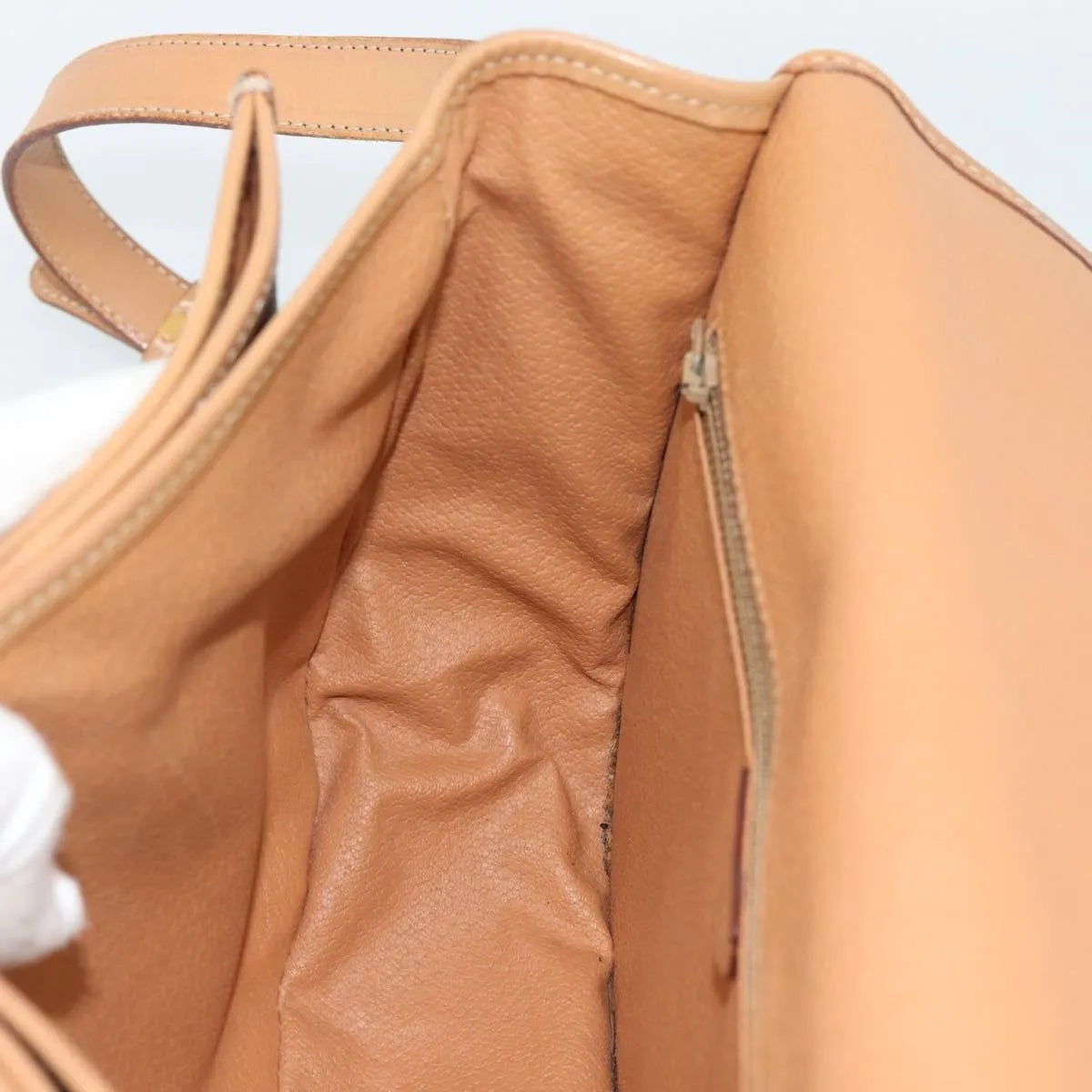 Celine Vintage Macadam Canvas and Leather, Brown, Canvas, Shoulder Bag