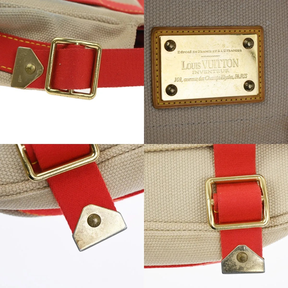 Louis Vuitton Antigua Besace Messenger Canvas, Beige, Canvas, Shoulder Bag