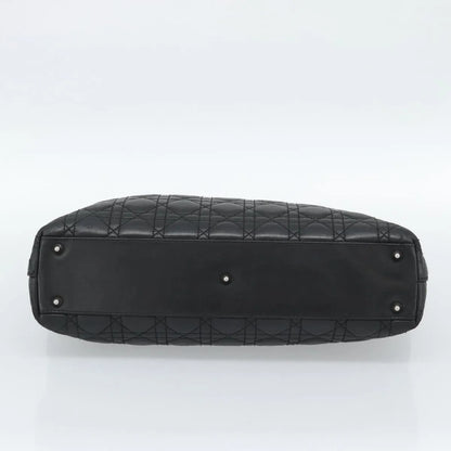 Christian Dior Vintage Lady Dior Tote Cannage Quilt Lambskin, Black, Leather, Tote Bag