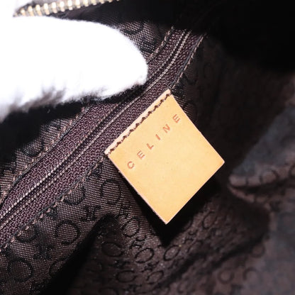 Celine C Macadam Suede and Leather, Green, Suede, Handbag