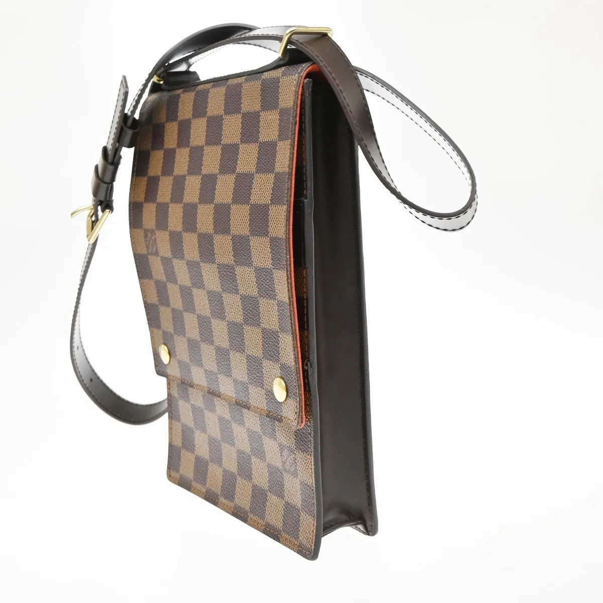 Louis Vuitton Portobello Messenger Damier Ebene, Brown, Canvas, Shoulder Bag