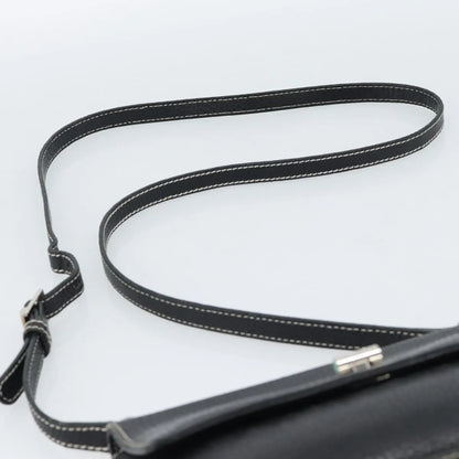 Tiffany & Co. Vintage Leather, Black, Leather, Shoulder Bag