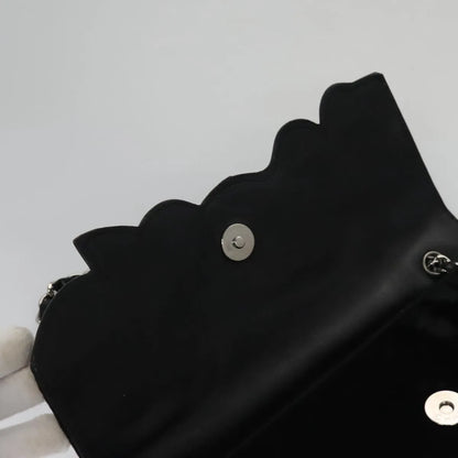 Chanel Camellia No.5 Chain Flap Velvet, Black, Velvet, Shoulder Bag