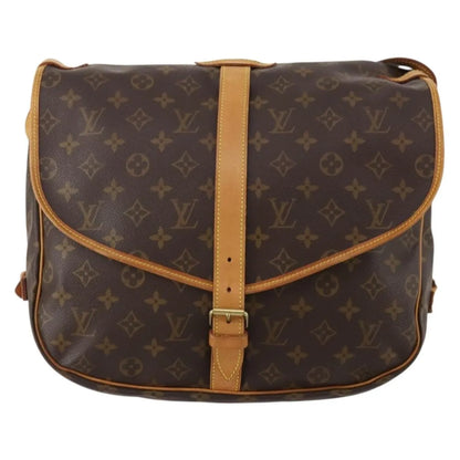 Louis Vuitton Saumur Monogram Canvas, Brown, Canvas, Shoulder Bag