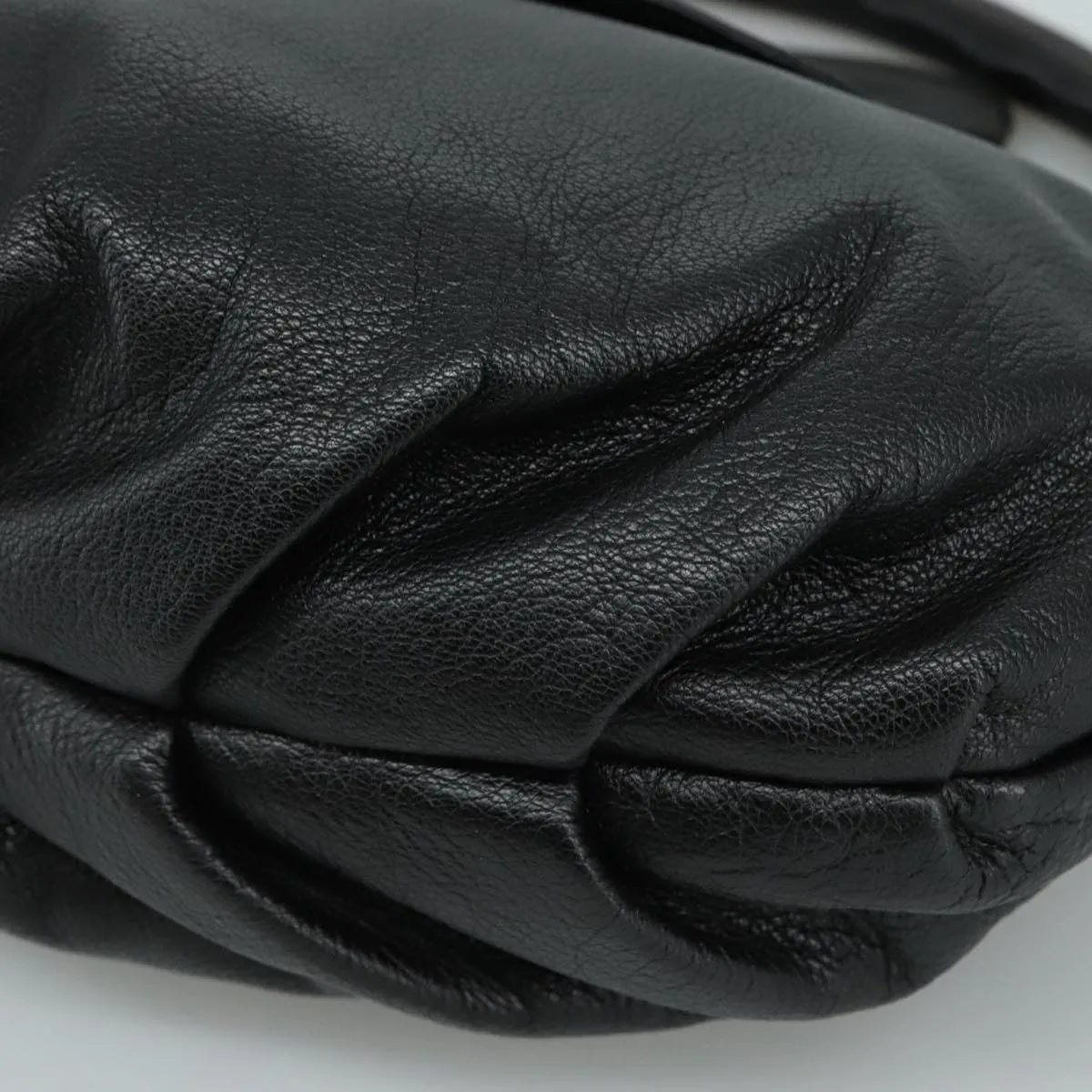 Salvatore Ferragamo Gancini Leather, Black, Leather, Handbag