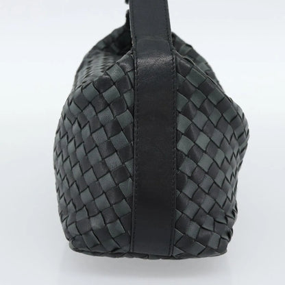 Bottega Veneta Handle Pouch Intrecciato Nappa, Black, Leather, Clutch