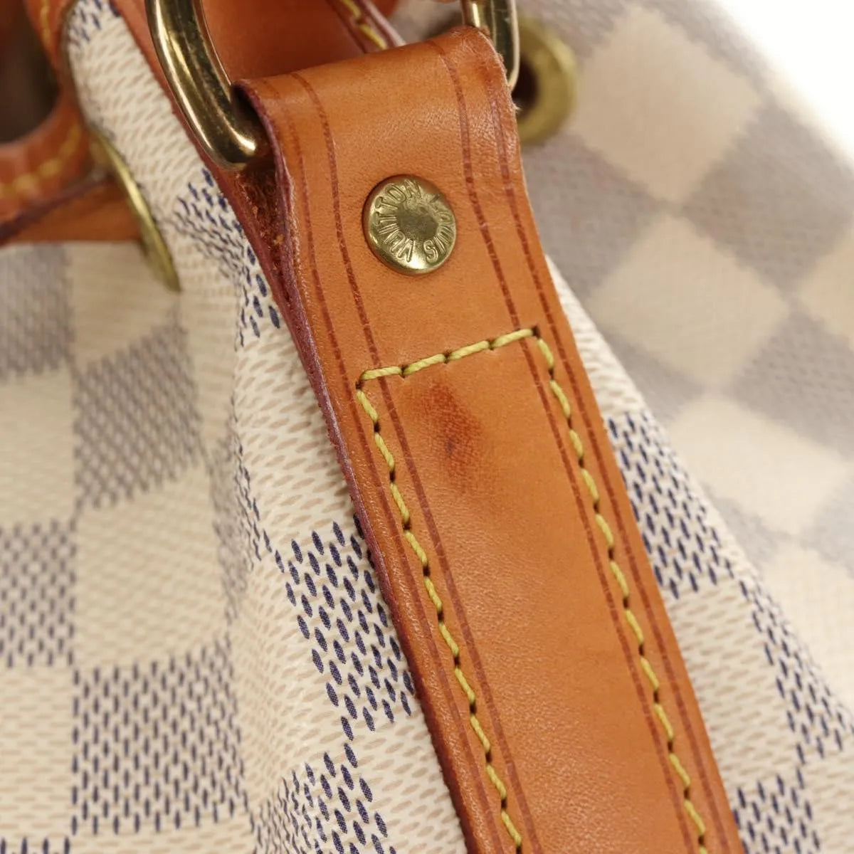 Louis Vuitton Noe Damier, White, Canvas, Shoulder Bag