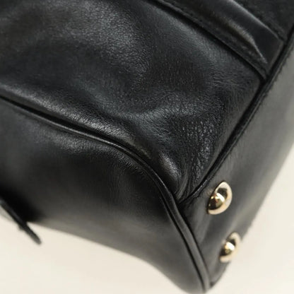 Gucci Britt Boston Duffle Leather, Black, Leather, Handbag