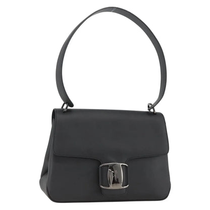 Salvatore Ferragamo Vala Canvas, Black, Canvas, Shoulder Bag