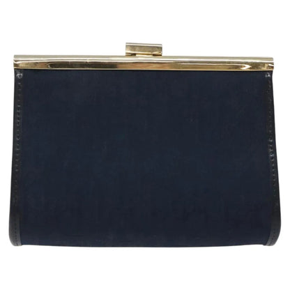 Christian Dior Trotter Canvas, Navy, Canvas, Clutch