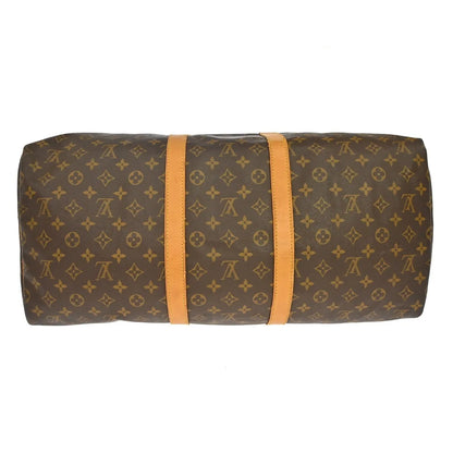 Louis Vuitton Keepall Monogram, Brown, Canvas, Travel Bag