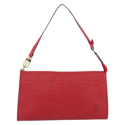 Louis Vuitton Pochette Accessoires Epi, Red, Leather, Clutch