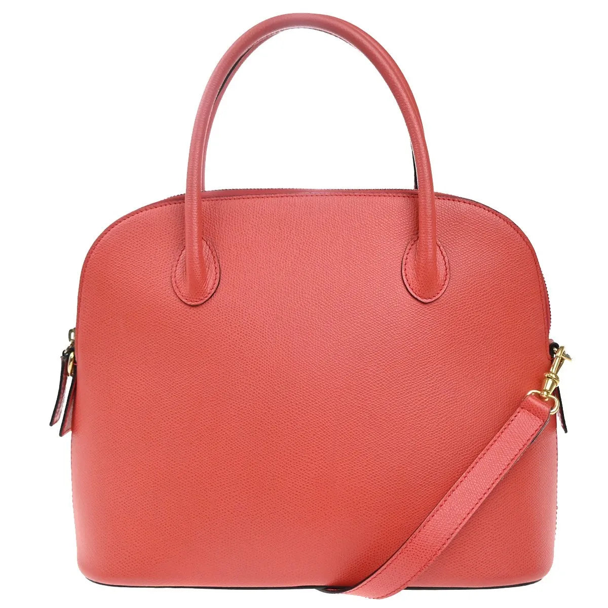 Celine Vintage Convertible Bowler Leather, Red, Leather, Handbag