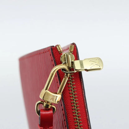 Louis Vuitton Pochette Accessoires Epi, Red, Leather, Clutch
