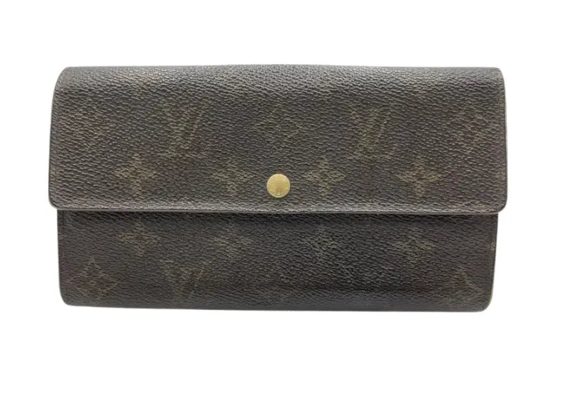 Louis Vuitton Emilie Monogram Canvas, Brown, Canvas, Wallet