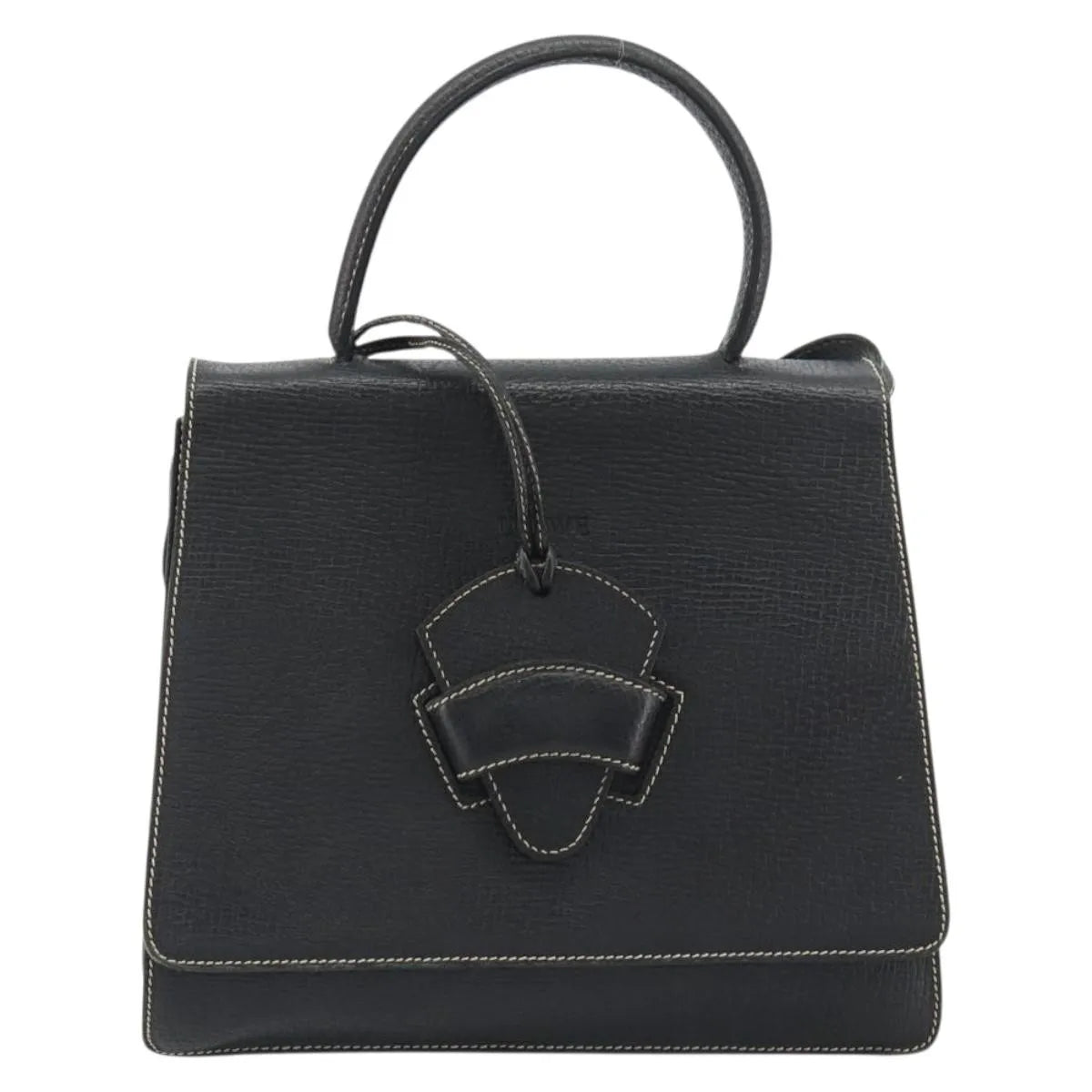 Loewe Barcelona Top handle Leather, Black, Leather, Handbag