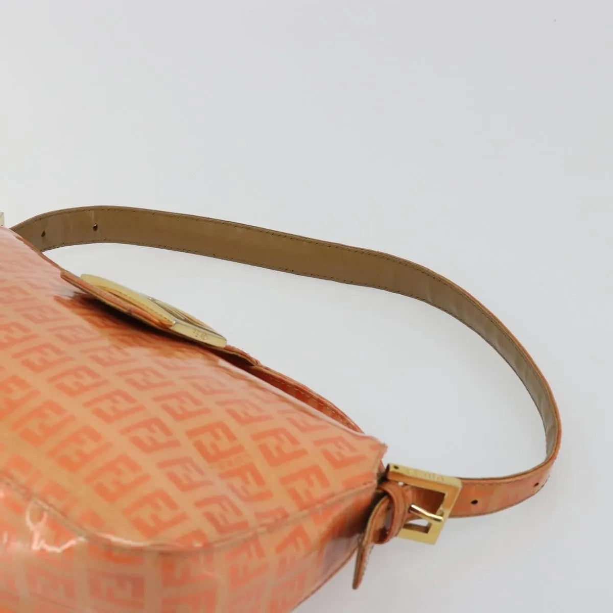 Fendi Zucchino Canvas Mamma Baguette canvas, Orange, Canvas, Shoulder Bag