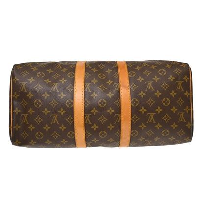 Louis Vuitton Keepall Monogram, Brown, Canvas, Travel Bag