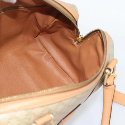 Celine Vintage Macadam Boston Canvas, Beige, Canvas, Handbag