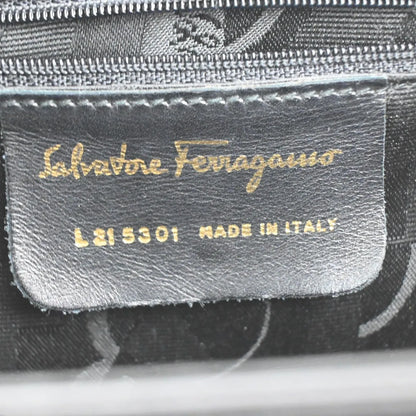 Salvatore Ferragamo Vala Leather, Black, Leather, Handbag