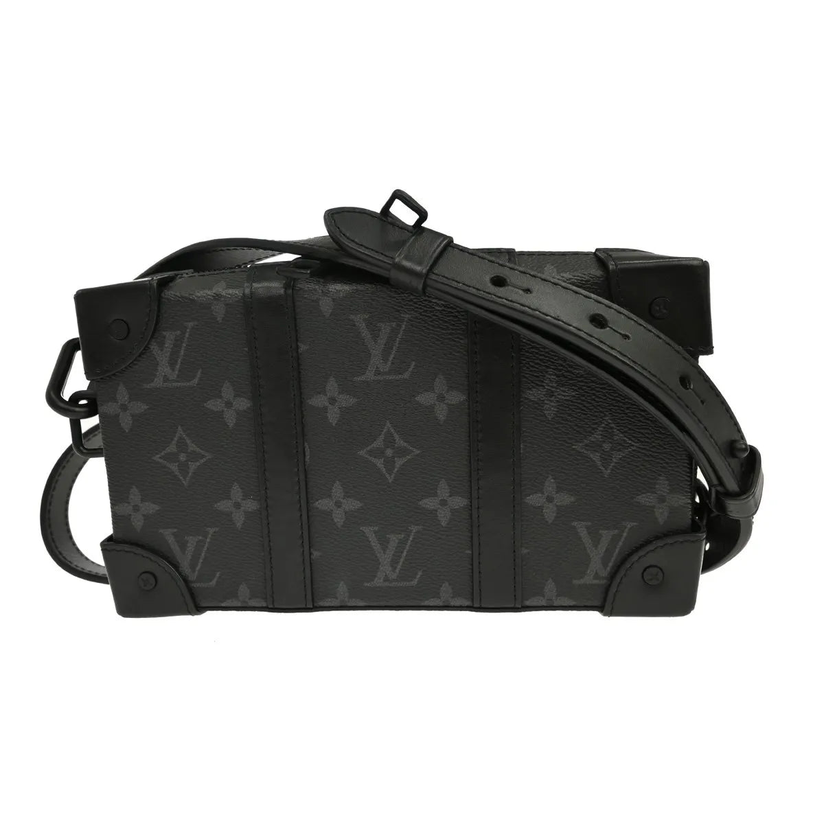 Louis Vuitton Soft Trunk Monogram Eclipse Canvas, Black, Canvas, Clutch