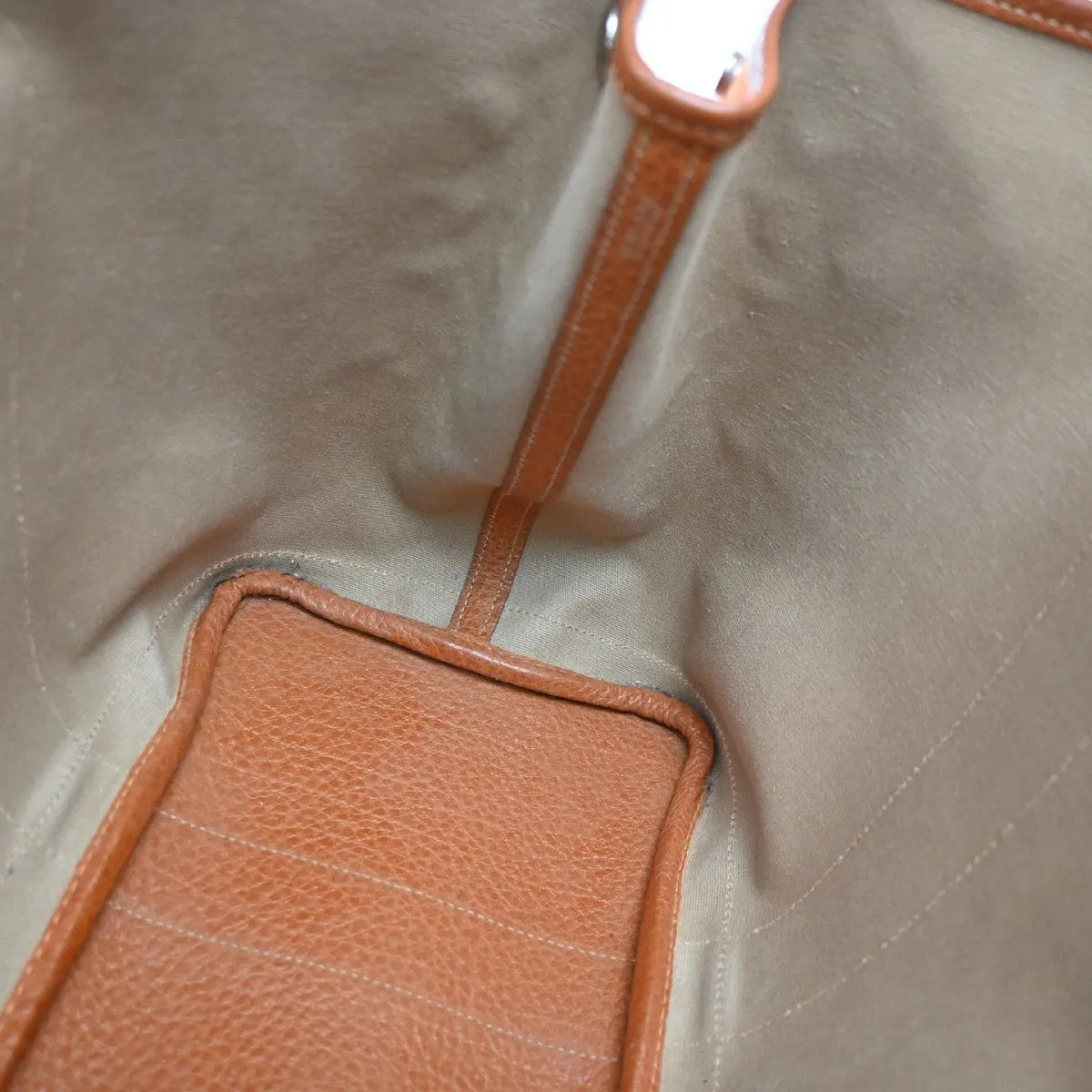 Hermes Garden Party Toile and Leather, Orange, Canvas, Handbag