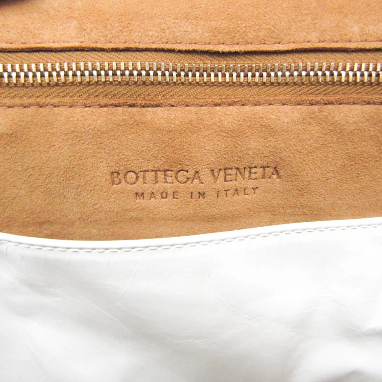 Bottega Veneta Arco Maxi Intrecciato Leather, White, Leather, Handbag