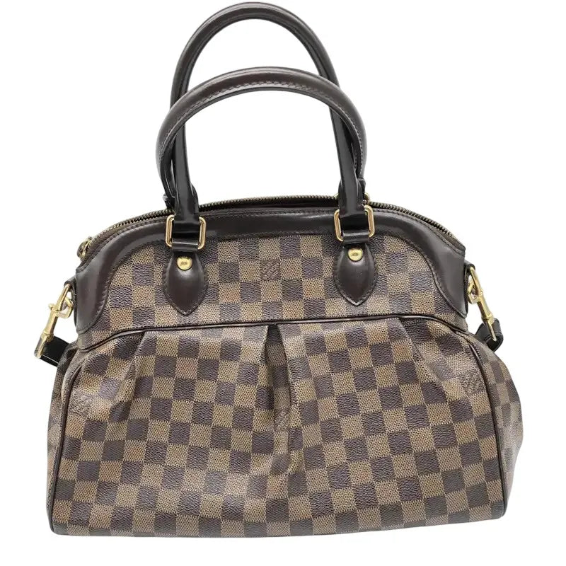 Louis Vuitton Trevi Damier Ebene, Brown, Canvas, Handbag