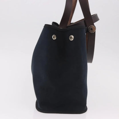 Hermes Cabag Elan Toile and Leather, Black, Canvas, Shoulder Bag