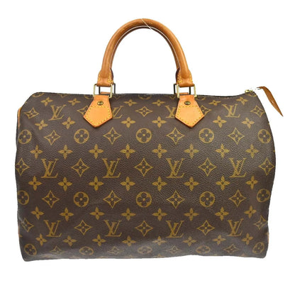 Louis Vuitton Speedy Monogram, Brown, Canvas, Handbag