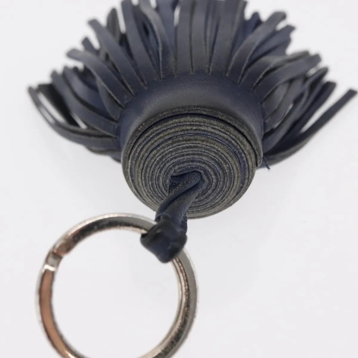 Hermes Carmen Keychain Leather, Navy, Leather, Charm