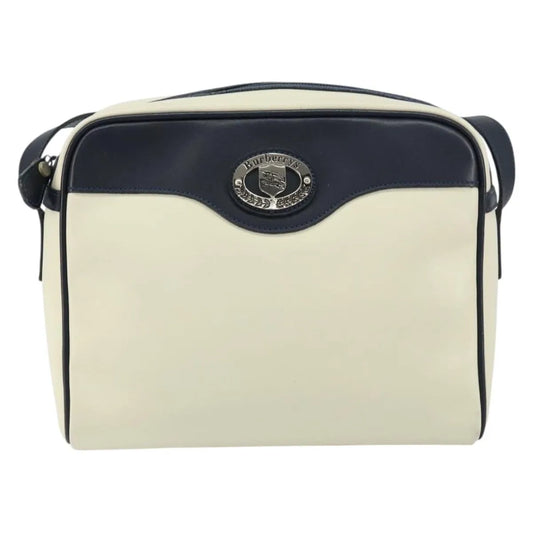 Burberry Vintage Leather, White, Leather, Shoulder Bag