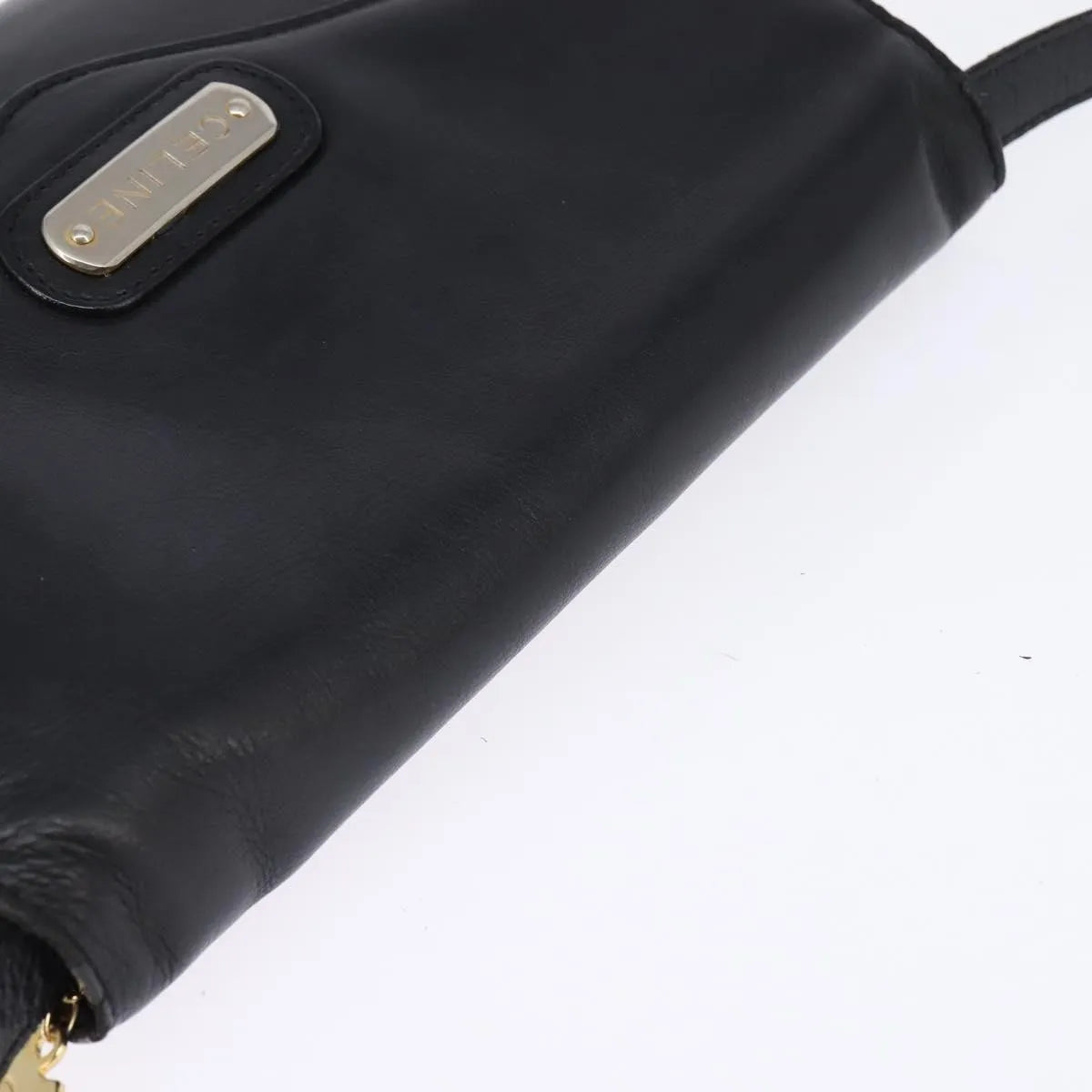 Celine Vintage Leather, Black, Leather, Shoulder Bag