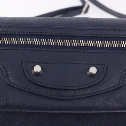 Balenciaga Classic Studs Envelope Strap Clutch Leather, Navy, Leather, Clutch