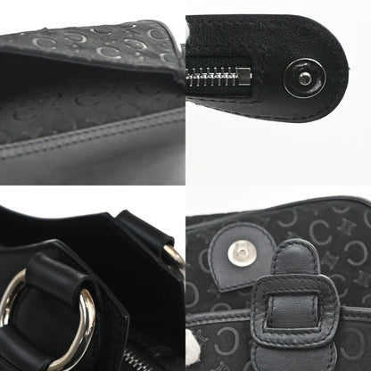 Celine C Macadam Suede, Black, Suede, Shoulder Bag