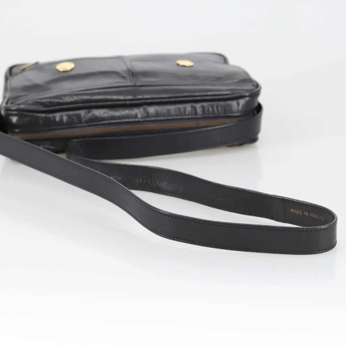 Celine Vintage Leather, Black, Leather, Shoulder Bag