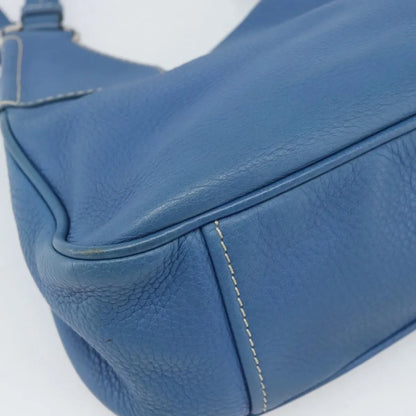 Prada Vitello Daino Convertible Tote Vitello Daino, Blue, Leather, Handbag
