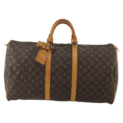 Louis Vuitton Keepall Canvas, Brown, Canvas, Travel Bag