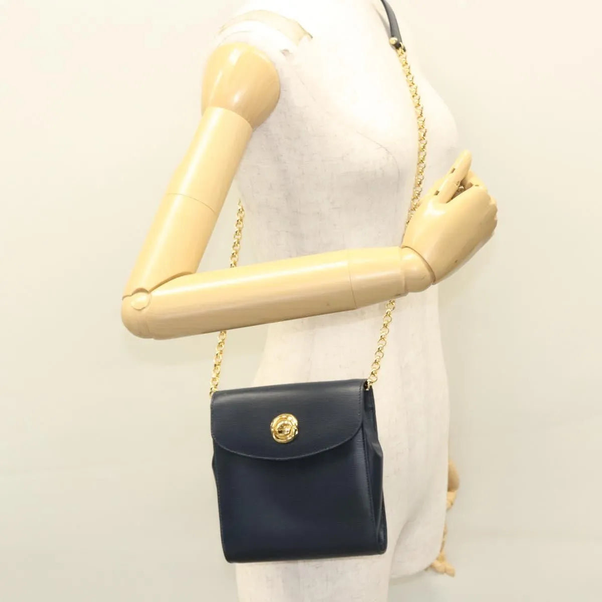 Chloe Vintage Leather, Navy, Leather, Shoulder Bag