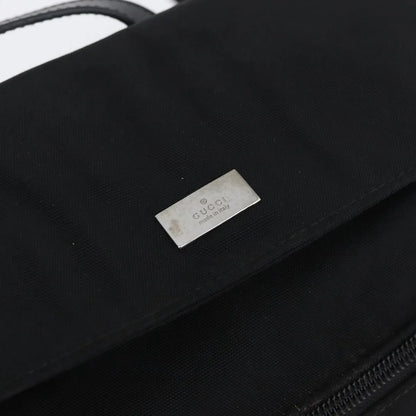 Gucci Vintage Flap Nylon, Black, Nylon, Backpack
