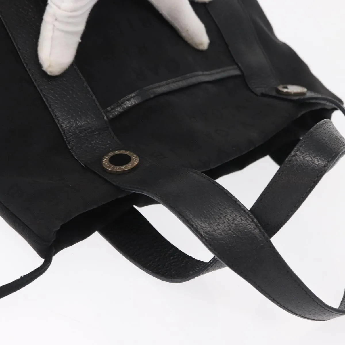 Bvlgari Logomania Canvas, Black, Canvas, Tote Bag