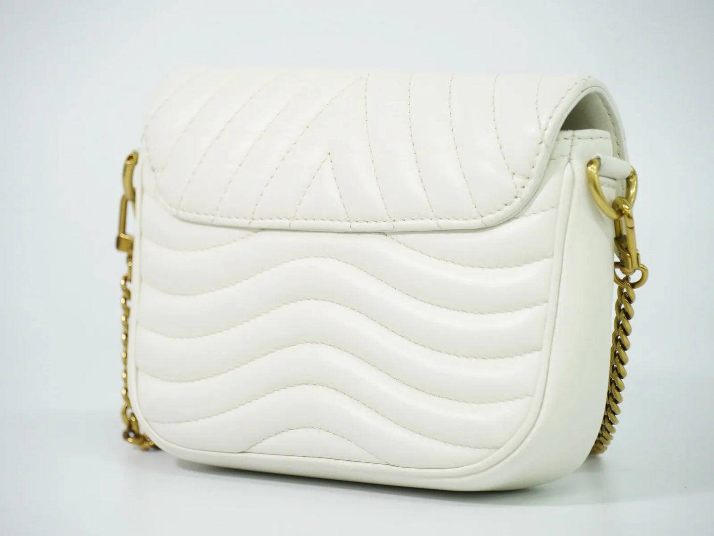Louis Vuitton New Wave Multi Pochette Quilted Leather, White, Leather, Shoulder Bag